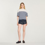 T-shirt marinière à strass