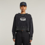 Sweat Overdyed Cropped Logo Loose