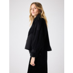 Manteau trench en laine Kassia NOIR