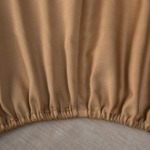 BOSS Home - Drap housse en satin de coton marron, B Monogram