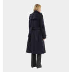 Manteau Long Style Trench Bleu Marine Femme