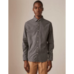 Chemise auguste en coton cachemire gris