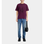 T-Shirt Bordeaux Avec Sérigraphie Dagger Through Heart Homme