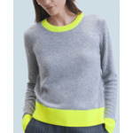 Pull Col Rond Bicolore Léger