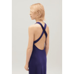 Robe longue satinée