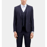 Veste De Costume Bleu Marine En Laine Homme
