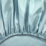 Yves Delorme - Drap housse en satin de coton bleu, Le Cap