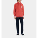 Sweatshirt Rouge Avec Sérigraphie Blason Homme