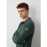 Polo à manches longues en piqué extensible