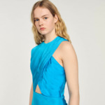 Robe longue drapée
