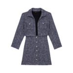 Robe 2-en-1 en tweed
