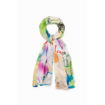 FOULARD NEWSPAPER COLORS RECTANGLE