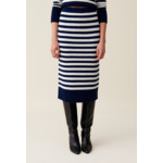 Jupe maille rayures marinière