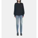 Pull En Laine Mérinos Noir Femme