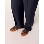 Basket casual en cuir effet léopard