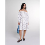 Robe chemise à encolure bardot