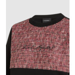 BOUCLE DETAIL SWEATSHIRT