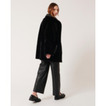 Manteau Maya Noir en cuir