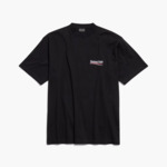 Balenciaga T-Shirt Political Campaign Logo Brodé Noir