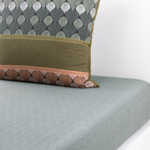 Olivier Desforges - Drap housse en satin de coton lavé gris, Sarang