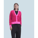 Pull Cardigan Bicolore Léger