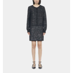 Cardigan À Sequins En Maille Noire Femme