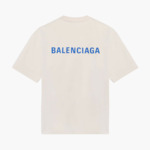 Balenciaga T-Shirt Back Logo Crème