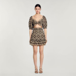 Jupe courte en broderie anglaise