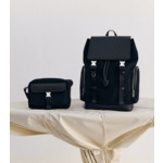 Petit sac bandoulière Maurice en feutre de laine et cuir lisse