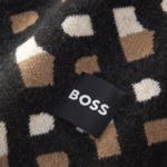 BOSS Home - Plaid en laine noir, Monogram