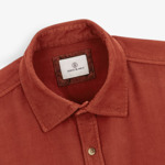 Chemise en velours rouge courge