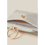 Porte-carte Anouck cuir argenté
