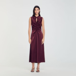 Robe longue en satin