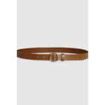 Ceinture cuir monogramme marron