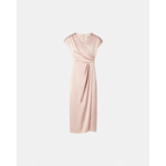 Robe satinée nude