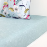 Olivier Desforges - Drap housse en percale de coton bleu, Muskine