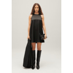 Robe courte boutonnée noire