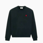 Ami Paris Pull Ami de Coeur Rouge Noir