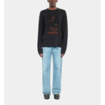 Sweatshirt Avec Sérigraphie Noir Homme