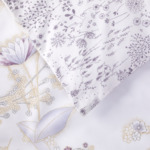 Yves Delorme - Housse de couette en batiste de coton violet, Givre