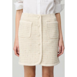 Jupe courte tweed boutonnée