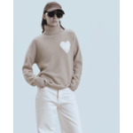 Pull Col Roulé Cœur