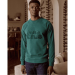 Sweat col rond bleu vert