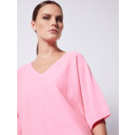 Pull cachemire col V manches ¾ Isana FLAMINGO