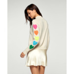 Pull Col Montant Cœurs Multicolores