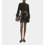 Jupe Courte En Cuir Noir Femme