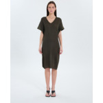 Robe en maille fine kaki