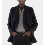 Caban Style Officier Bleu Marine Homme