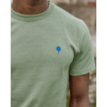 T-shirt kaki clair chiné
