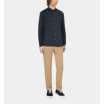 Chemise Bleu Marine En Voile De Coton Homme